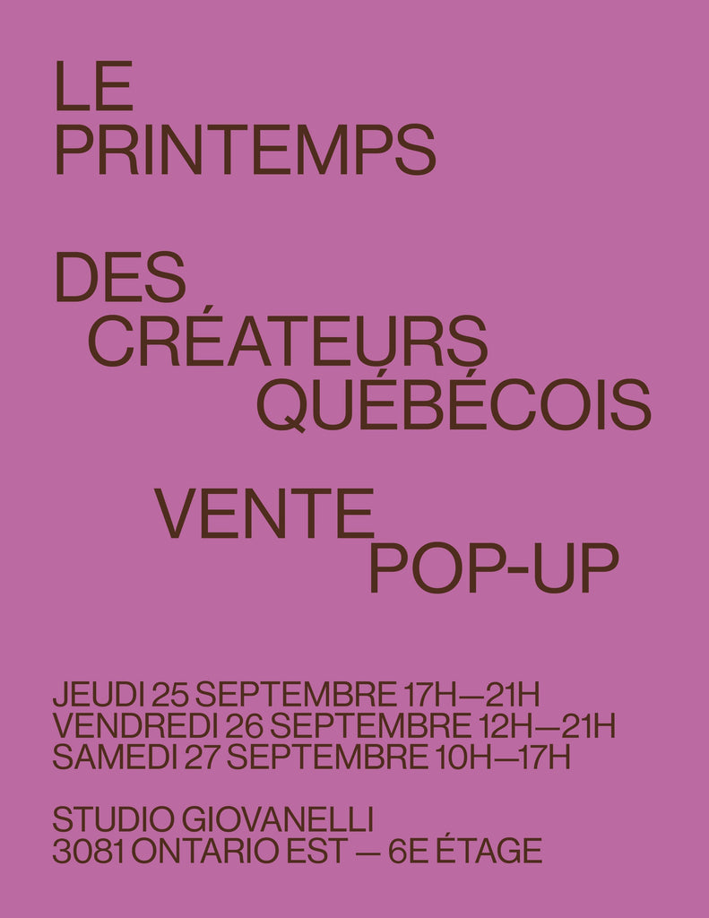DU 25-27 SEPTEMBRE PROCHAIN-COMING 25-27 SEPTEMBER, SMM le printemps des créateurs, Édition AH25, FW25 édition, studio Giovanelli, Montréal